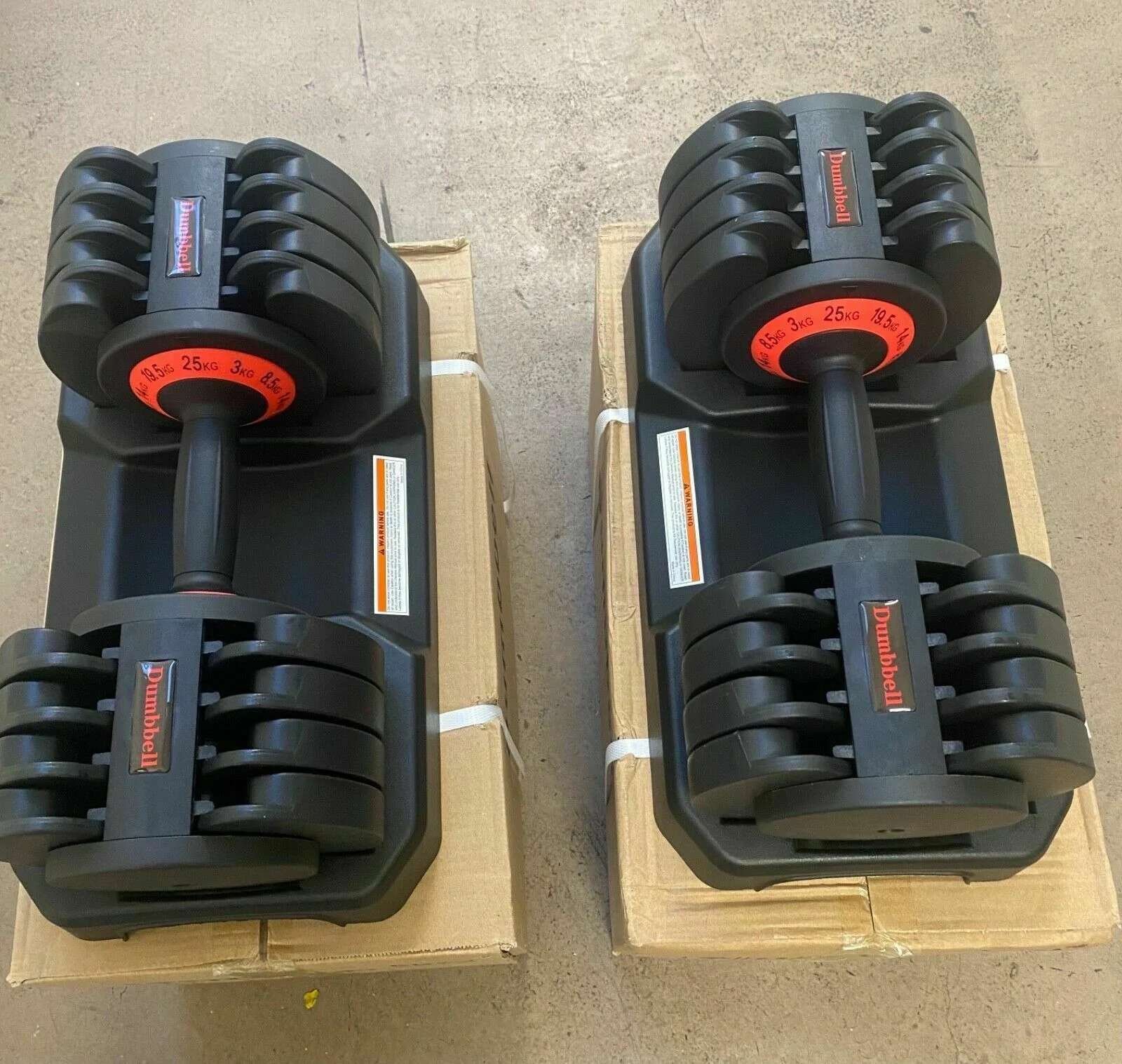 Adjustable Dumbbell Set 25kg Pair